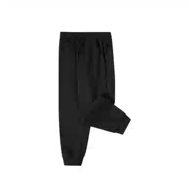 大童 鸿星尔克儿童 束脚亲肤简约柔软休闲针织运动裤 黑色