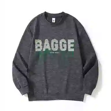 赞仕 字母印花宽松简约卫衣 男女同款 深灰色