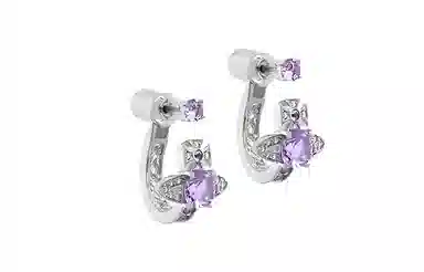 Vivienne Westwood Maitena Earrings Silver Purple