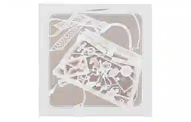 Hermes Scarf "Please Check" Silver Grey