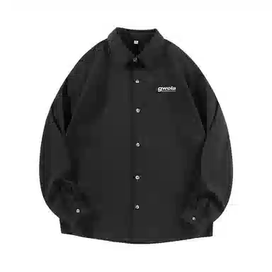 Gwola Basic Letter Print Long Sleeve Shirt