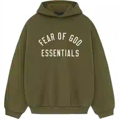 Fear of God Essentials Fleece Hoodie Military