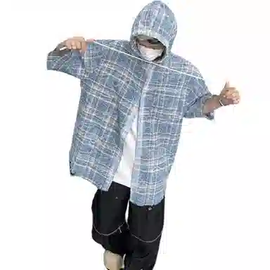 COMOWA Striped Short Sleeve Hoodie