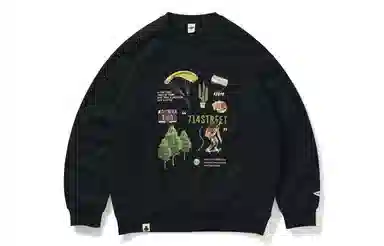 714STREET Retro Print Sweatshirt