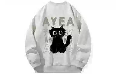 AYEA Black Cat Crewneck Sweatshirt