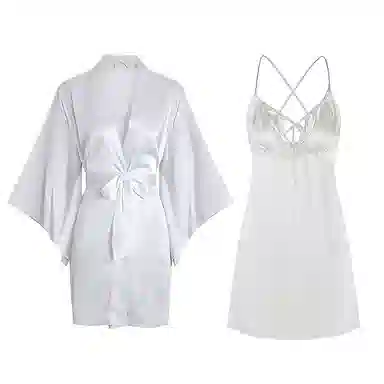 秀黛 甜美性感冰丝纯欲风睡衣套装 女款