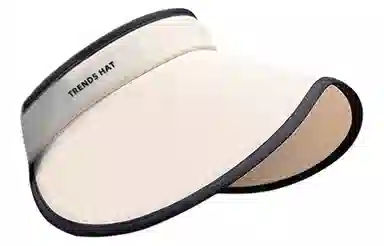 优幽兰 休闲简约空顶可折叠大檐显脸小遮阳帽女夏季百搭时尚防紫外线户外透气空顶帽太阳帽潮 聚酯纤维 防晒帽 女款