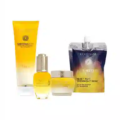 欧舒丹 蜡菊洁面精华面霜护肤套装 舒缓保湿 四件套