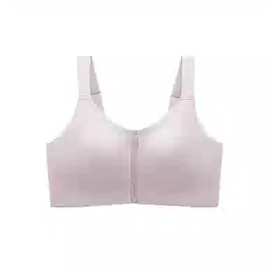 润微 大胸显小前拉链易穿脱塑胸无钢圈无痕运动防震文胸 女款 组合装
