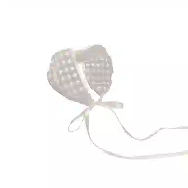 色菲尔 刺绣蕾丝花边  法式蕾丝刺绣头巾小丝巾白色发箍春游飘带绑发头箍高级感编 布艺 发带 女款