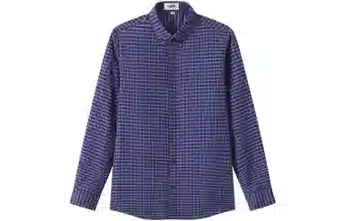 恒源祥 格子含羽绒加绒加厚长袖衬衫 男款