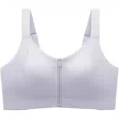 润微 大胸显小前拉链易穿脱塑胸无钢圈无痕运动防震文胸 女款 组合装