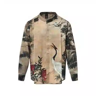 Hubu Penglai Spring Crane Shirt