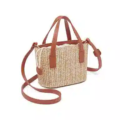 老人头 慵懒简约度假风时尚 织物 手提包 常规 女款 多色