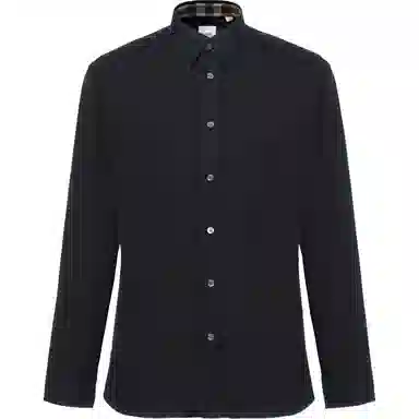 Burberry Classic Check Collar Cuff Shirt Black