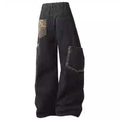 FUERZA Wide Leg Jeans Deep Blue