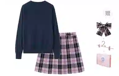 东鲸岁时记 学院风高腰宽松百搭长袖纯色制服 女款 礼盒装 图片色