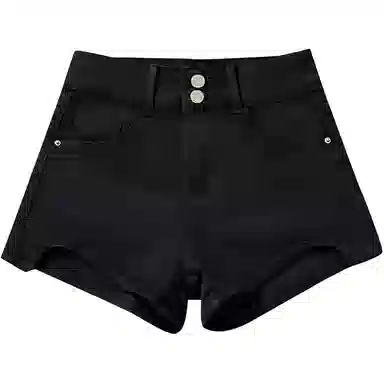 么宁 高腰弹力外穿热裤牛仔短裤 女款