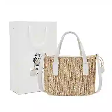 老人头 慵懒简约度假风时尚 织物 手提包 常规 女款 多色