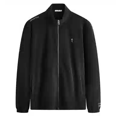 与狼共舞 简约时尚开襟百搭潮流卫衣 男款 黑色