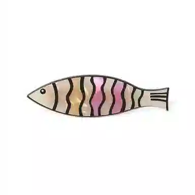 简应舒 趣味可爱小鱼小猫侧边夹刘海夹碎发小夹子日常小发卡发饰 亚克力+合金 发夹 女款