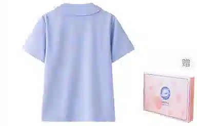 东鲸岁时记 学院设计感短袖泰式校服衬衫 女款 蓝色