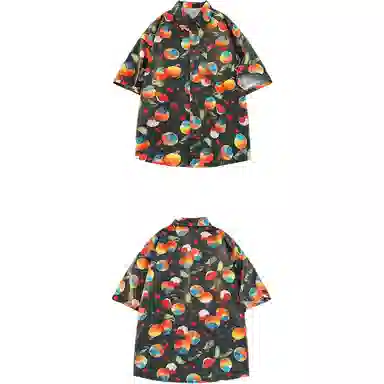 恒源祥 爆款夏季中国风印花短袖国风宽松版型衬衫 男款