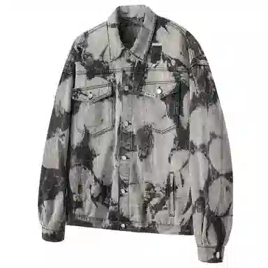 SAME FLOW Denim Jacket Black Grey