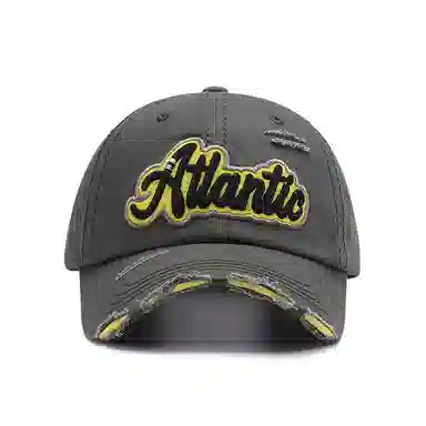 【素颜通勤神器 甜酷百搭ins】 攸委 破洞字母嘻哈鸭舌帽女款夏季显脸小 棉 韩版软顶宽帽檐大头围街头潮流遮阳防晒帽子 男女同款情侣款