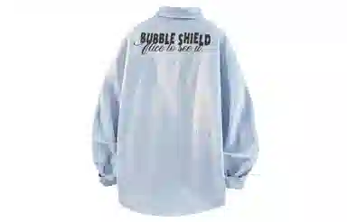 王者荣耀 梦奇款 日系背面创意条纹字母印花宽松百搭通勤长袖衬衫 男女同款