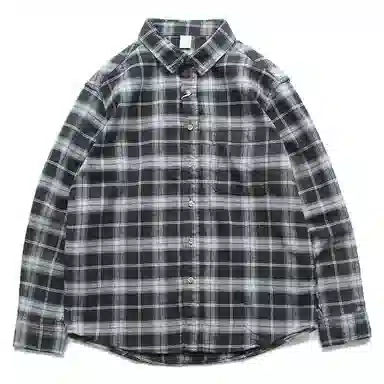 赞仕 韩系长袖纯棉潮牌文艺时尚衬衫 男女同款