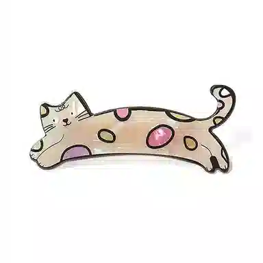 简应舒 趣味可爱小鱼小猫侧边夹刘海夹碎发小夹子日常小发卡发饰 亚克力+合金 发夹 女款