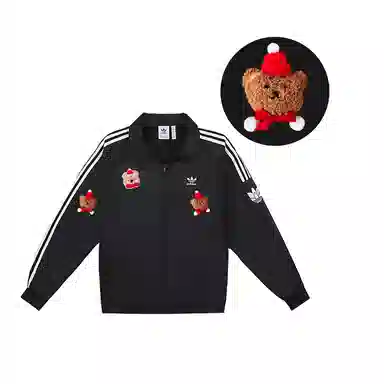 adidas Originals Bear Letter Ido Retro Jacket Black