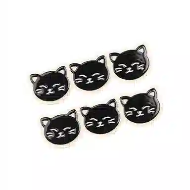 简应舒 眯眼笑猫咪侧边夹碎发小夹子刘海夹头发可爱小发卡发饰 亚克力 发夹 女款