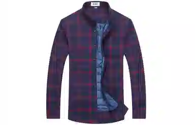 恒源祥 加厚保暖纽扣方领羽绒长袖衬衫 男款