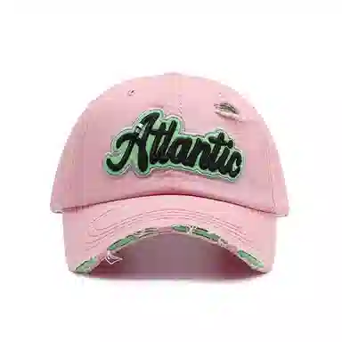 【素颜通勤神器 甜酷百搭ins】 攸委 破洞字母嘻哈鸭舌帽女款夏季显脸小 棉 韩版软顶宽帽檐大头围街头潮流遮阳防晒帽子 男女同款情侣款