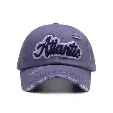 【素颜通勤神器 甜酷百搭ins】 攸委 破洞字母嘻哈鸭舌帽女款夏季显脸小 棉 韩版软顶宽帽檐大头围街头潮流遮阳防晒帽子 男女同款情侣款