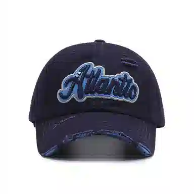 【素颜通勤神器 甜酷百搭ins】 攸委 破洞字母嘻哈鸭舌帽女款夏季显脸小 棉 韩版软顶宽帽檐大头围街头潮流遮阳防晒帽子 男女同款情侣款