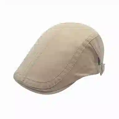 北极绒 小众纯色时尚洋气前进帽日系复古简约百搭大头围显脸小 棉 贝雷帽 男女同款情侣款