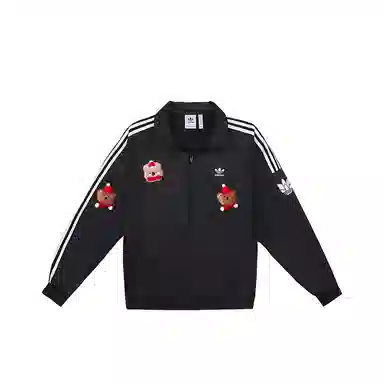 adidas Originals Bear Letter Ido Retro Jacket Black