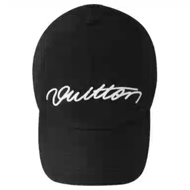 Louis Vuitton Logo Cotton Cap Black