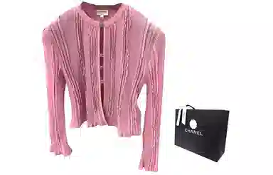 Chanel 23C Pink Knit Sweater