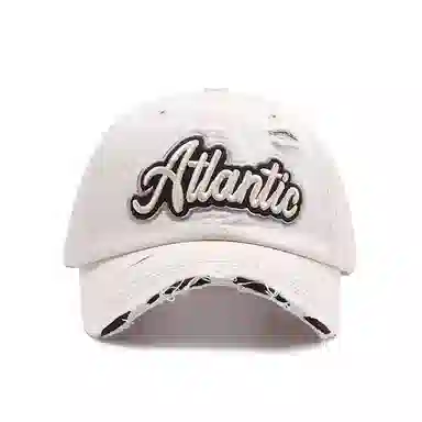 【素颜通勤神器 甜酷百搭ins】 攸委 破洞字母嘻哈鸭舌帽女款夏季显脸小 棉 韩版软顶宽帽檐大头围街头潮流遮阳防晒帽子 男女同款情侣款