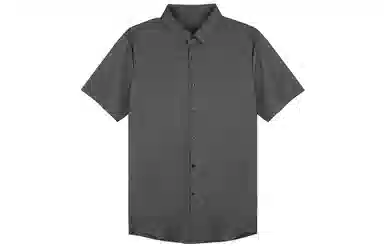 才子 新款商务休闲针织短袖衬衫 男款