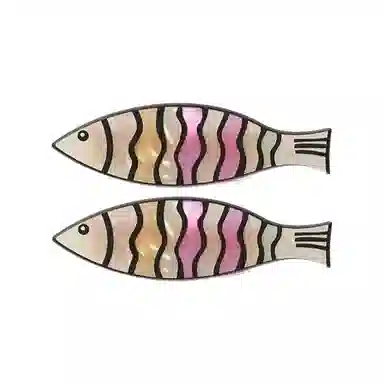 简应舒 趣味可爱小鱼小猫侧边夹刘海夹碎发小夹子日常小发卡发饰 亚克力+合金 发夹 女款