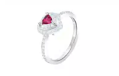 Swarovski One Ring Red Ocean Heart