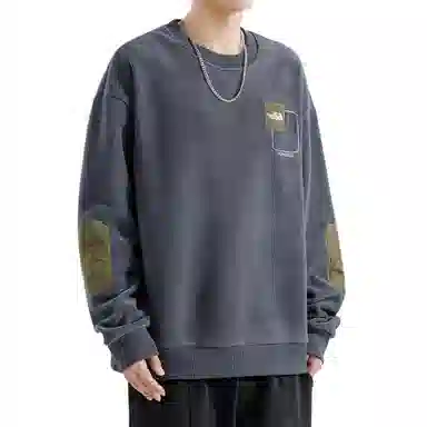 玉儿恋 加绒加厚保暖百搭字母刺绣休闲宽松卫衣 男款