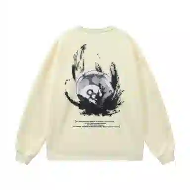 三体 宇宙将为你闪烁系列 美式复古简约字母印花宽松休闲百搭圆领套头长袖卫衣 男女同款