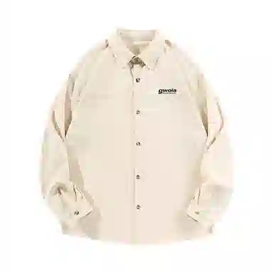 Gwola Basic Letter Print Long Sleeve Shirt