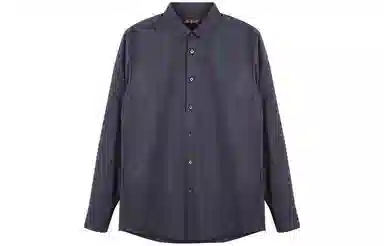 才子 复古印花条纹长袖衬衫 男款